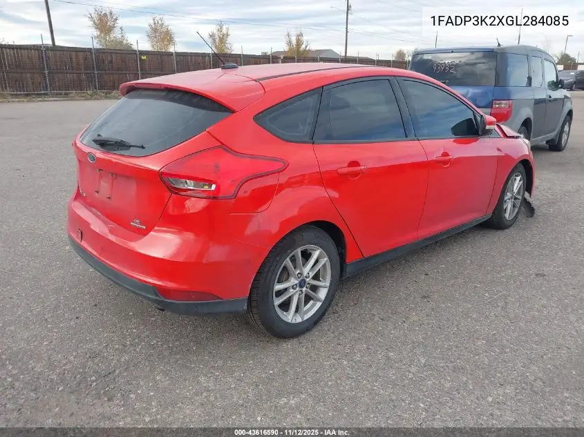 1FADP3K2XGL284085 2016 Ford Focus Se