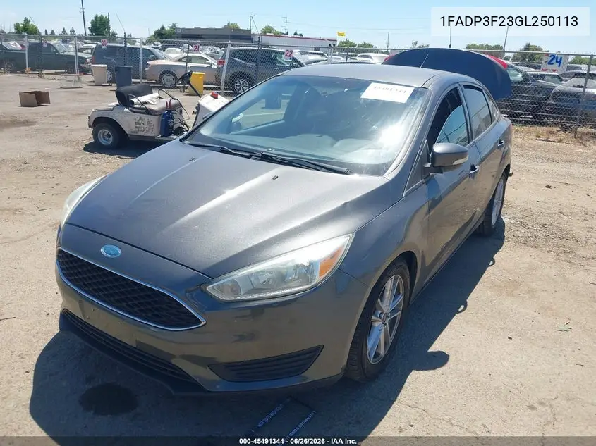 1FADP3F23GL250113 2016 Ford Focus Se