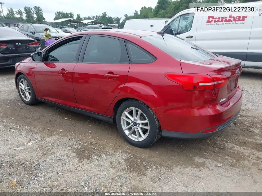 2016 Ford Focus Se VIN: 1FADP3F22GL227230 Lot: 45693586
