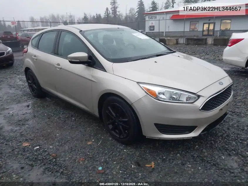 1FADP3K22HL344667 2017 Ford Focus Se