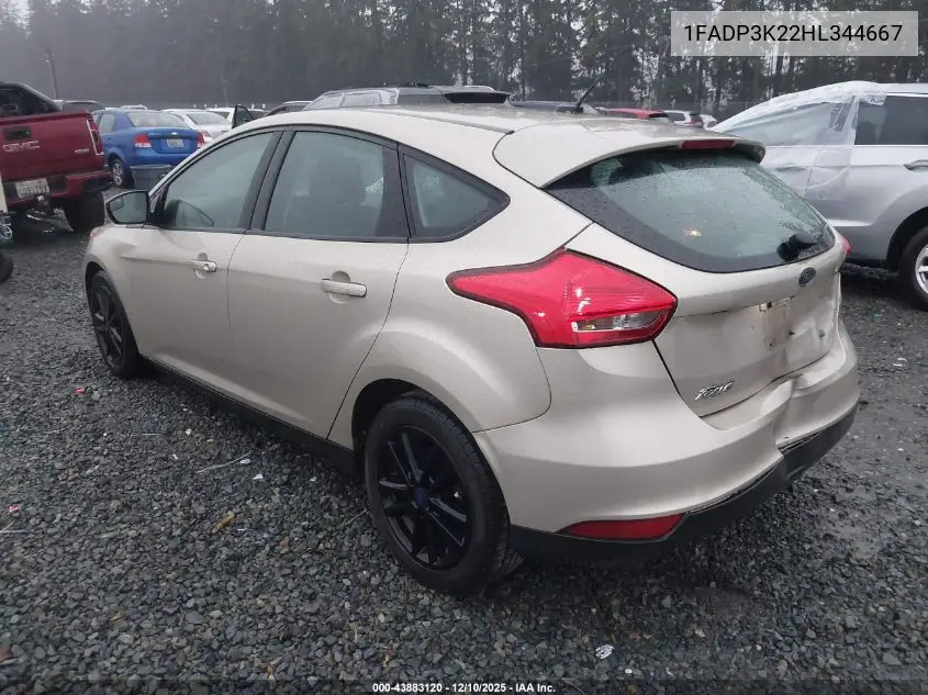 1FADP3K22HL344667 2017 Ford Focus Se