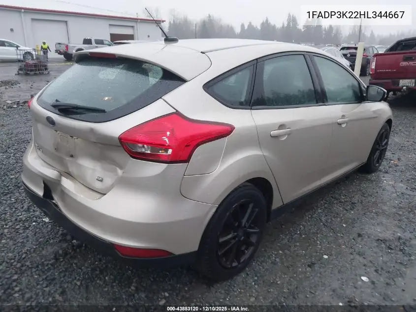 1FADP3K22HL344667 2017 Ford Focus Se