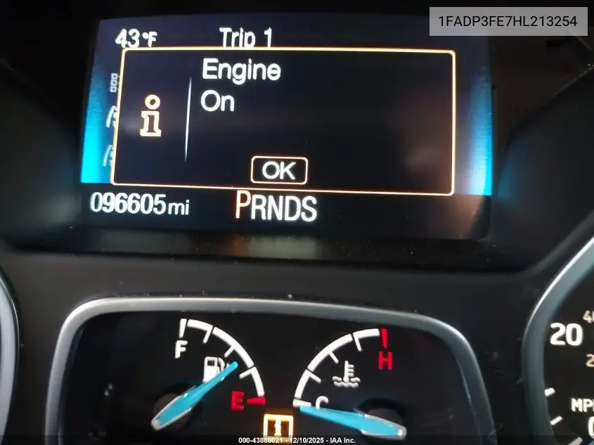 1FADP3FE7HL213254 2017 Ford Focus Se