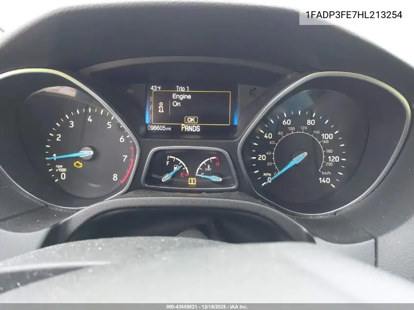 1FADP3FE7HL213254 2017 Ford Focus Se