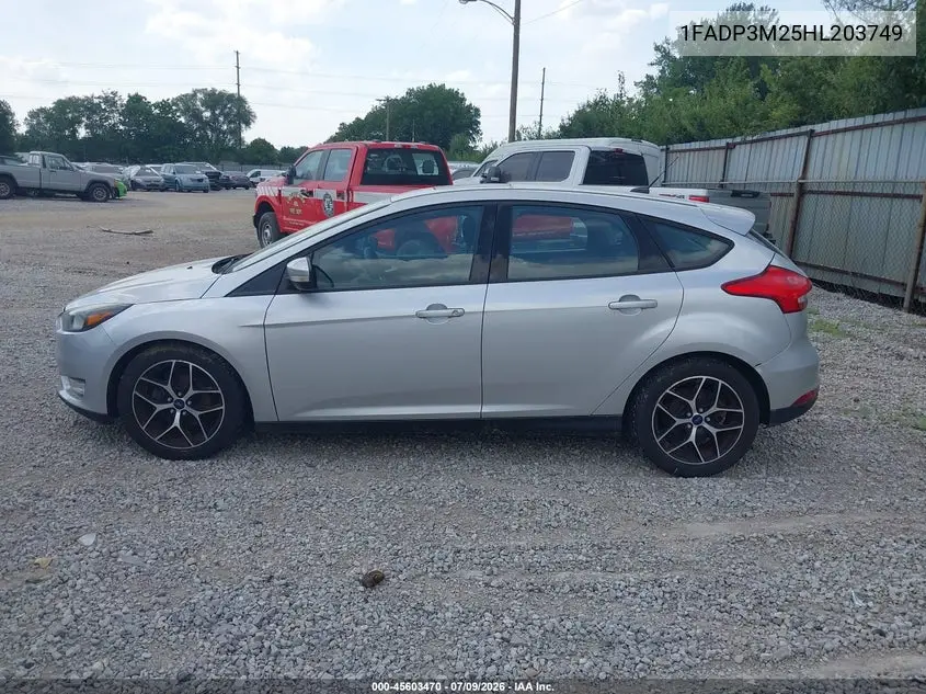 2017 Ford Focus Sel VIN: 1FADP3M25HL203749 Lot: 45603470