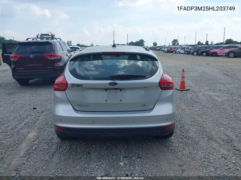 2017 Ford Focus Sel VIN: 1FADP3M25HL203749 Lot: 45603470