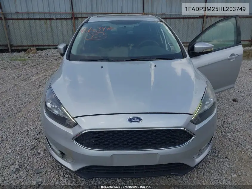 2017 Ford Focus Sel VIN: 1FADP3M25HL203749 Lot: 45603470