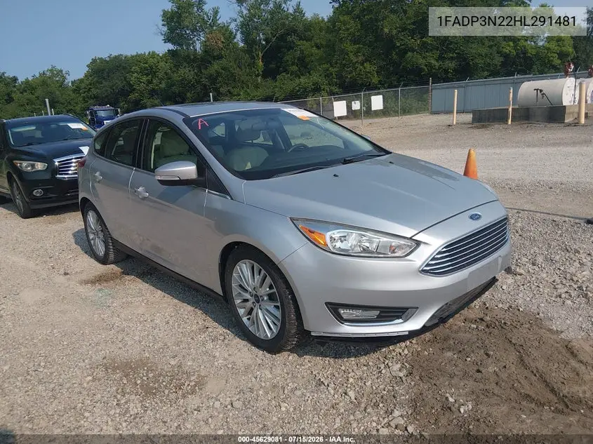 2017 Ford Focus Titanium VIN: 1FADP3N22HL291481 Lot: 45629081