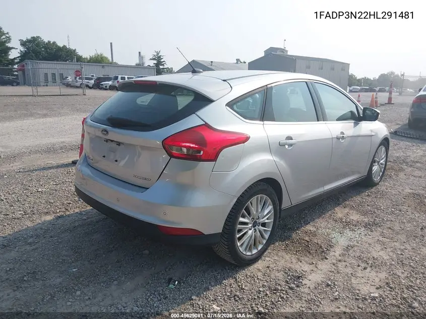 2017 Ford Focus Titanium VIN: 1FADP3N22HL291481 Lot: 45629081