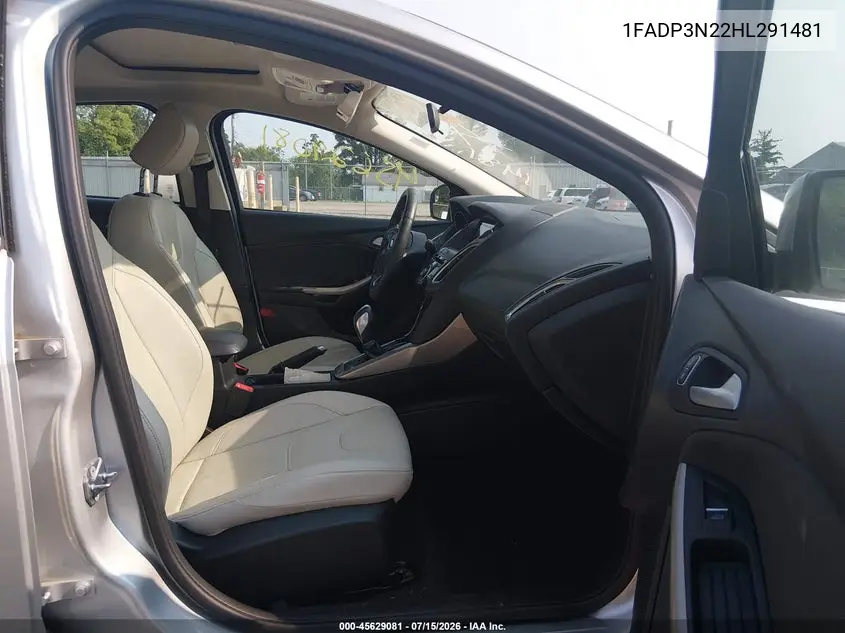 2017 Ford Focus Titanium VIN: 1FADP3N22HL291481 Lot: 45629081