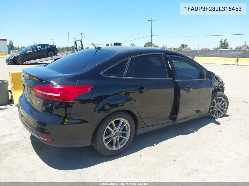 2018 Ford Focus Se VIN: 1FADP3F28JL316453 Lot: 45348537