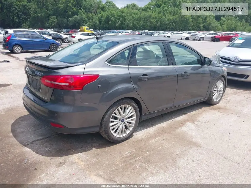 2018 Ford Focus Titanium VIN: 1FADP3J27JL294517 Lot: 45363959