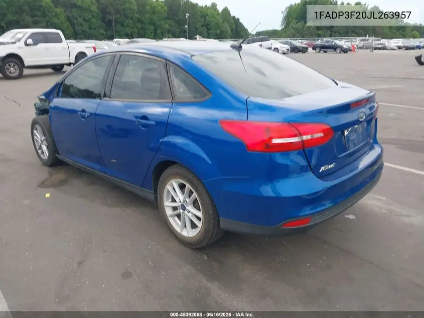 2018 Ford Focus Se VIN: 1FADP3F20JL263957 Lot: 45392068