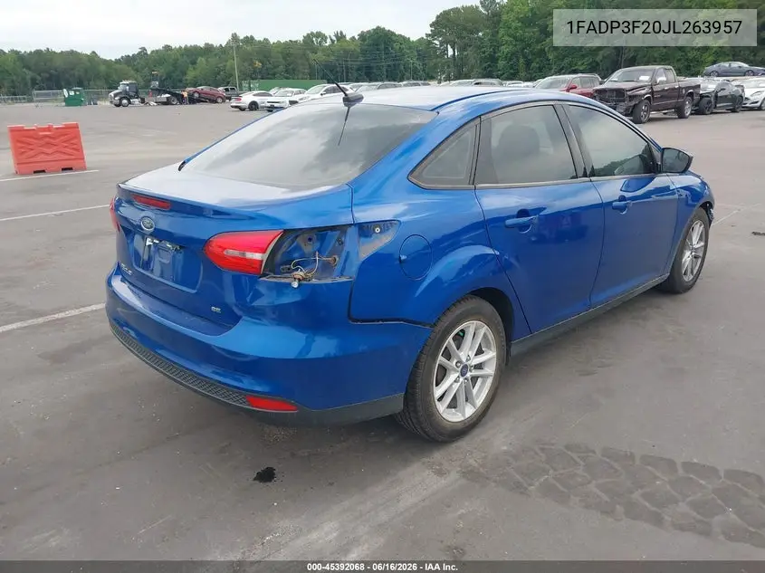 2018 Ford Focus Se VIN: 1FADP3F20JL263957 Lot: 45392068