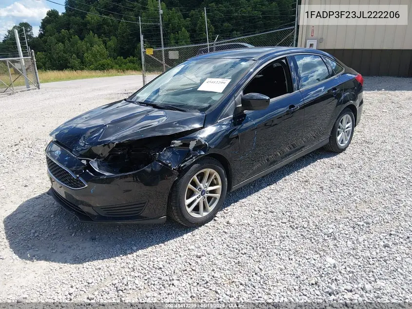 2018 Ford Focus Se VIN: 1FADP3F23JL222206 Lot: 45412299