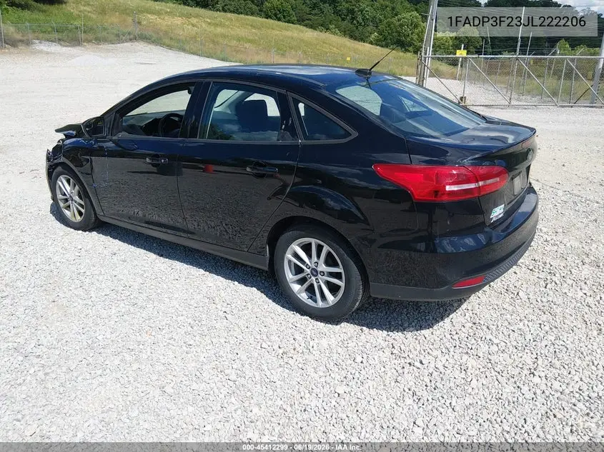 2018 Ford Focus Se VIN: 1FADP3F23JL222206 Lot: 45412299
