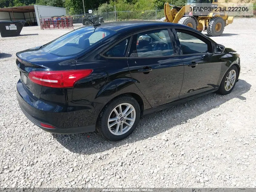 2018 Ford Focus Se VIN: 1FADP3F23JL222206 Lot: 45412299