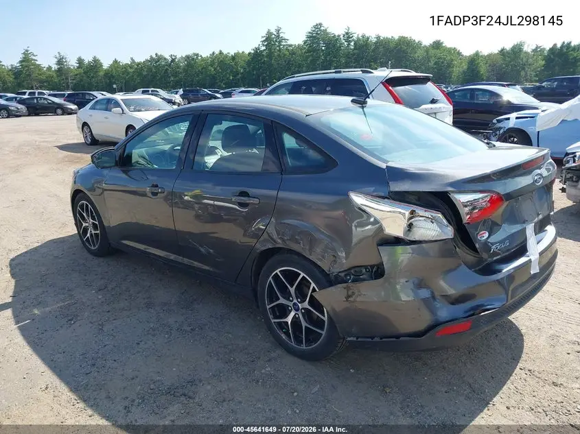 2018 Ford Focus Se VIN: 1FADP3F24JL298145 Lot: 45641649