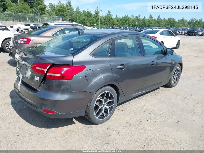 2018 Ford Focus Se VIN: 1FADP3F24JL298145 Lot: 45641649