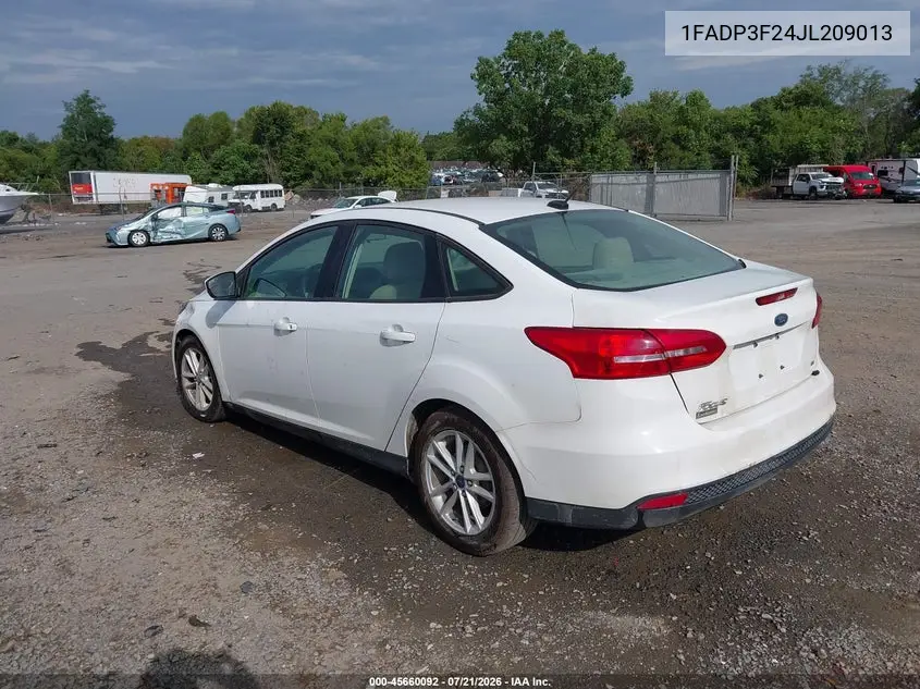 2018 Ford Focus Se VIN: 1FADP3F24JL209013 Lot: 45660092