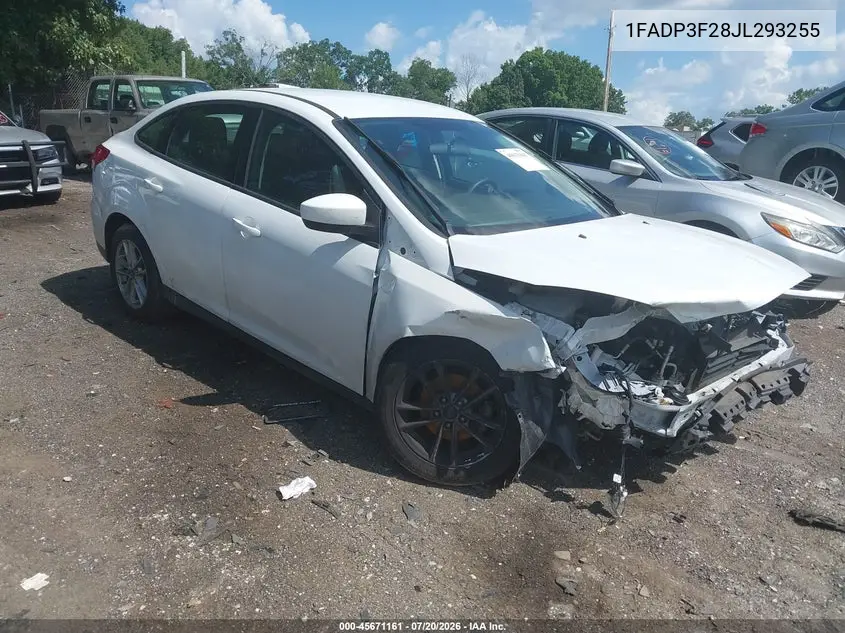 2018 Ford Focus Se VIN: 1FADP3F28JL293255 Lot: 45671161