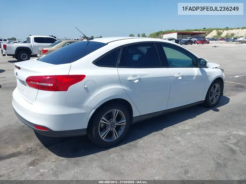 2018 Ford Focus Se VIN: 1FADP3FE0JL236249 Lot: 45672912