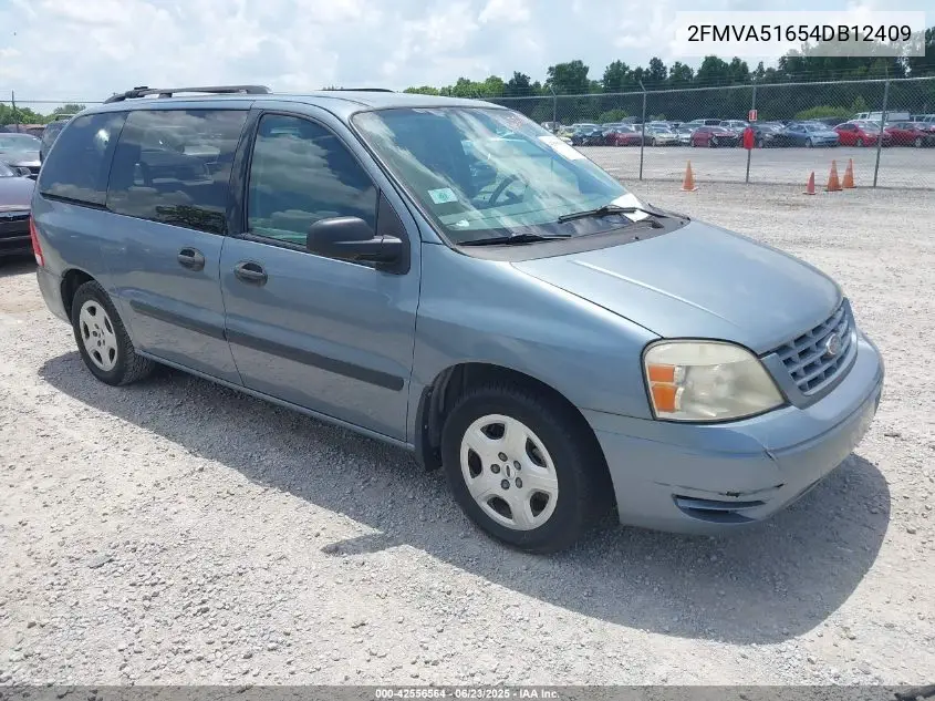 2004 Ford Freestar Se VIN: 2FMZA51654BB12409 Lot: 42556564