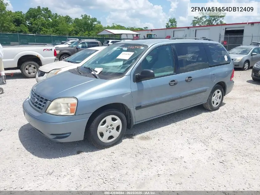 2004 Ford Freestar Se VIN: 2FMZA51654BB12409 Lot: 42556564