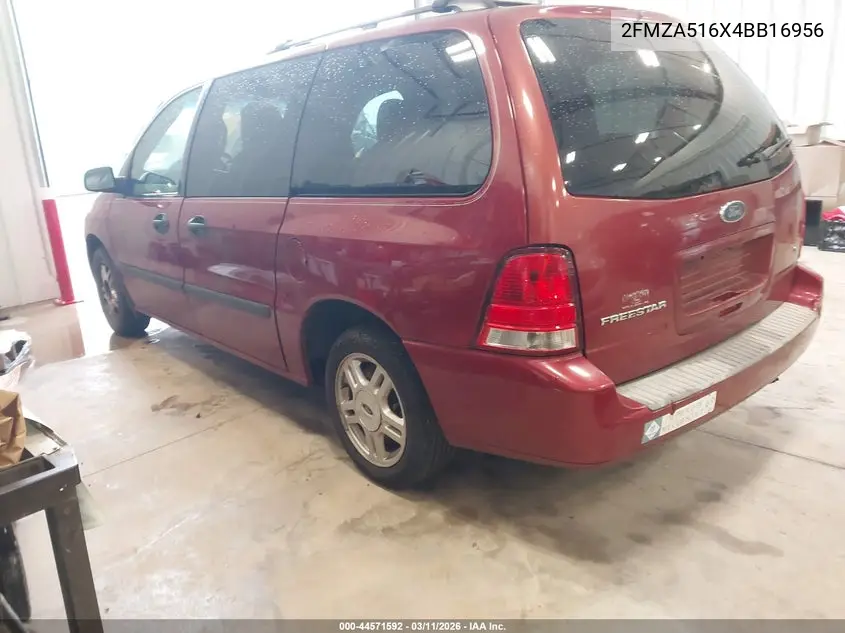 2004 Ford Freestar Se VIN: 2FMZA516X4BB16956 Lot: 44571592