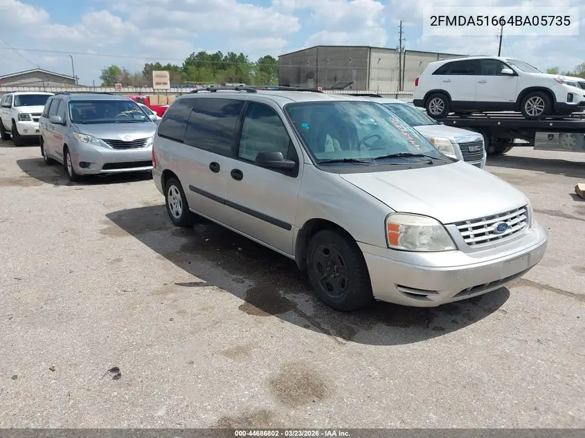 2004 Ford Freestar Se VIN: 2FMDA51664BA05735 Lot: 44686802