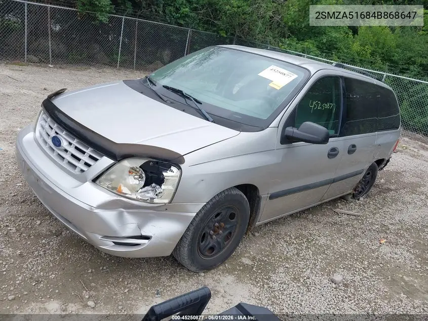 2004 Ford Freestar Se VIN: 2FMZA51684BA68647 Lot: 45250877
