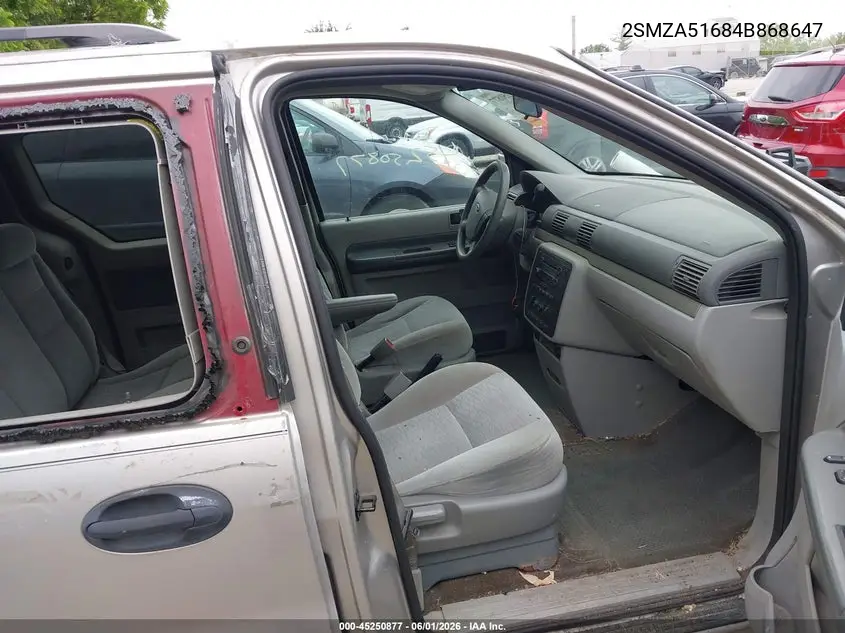 2004 Ford Freestar Se VIN: 2FMZA51684BA68647 Lot: 45250877