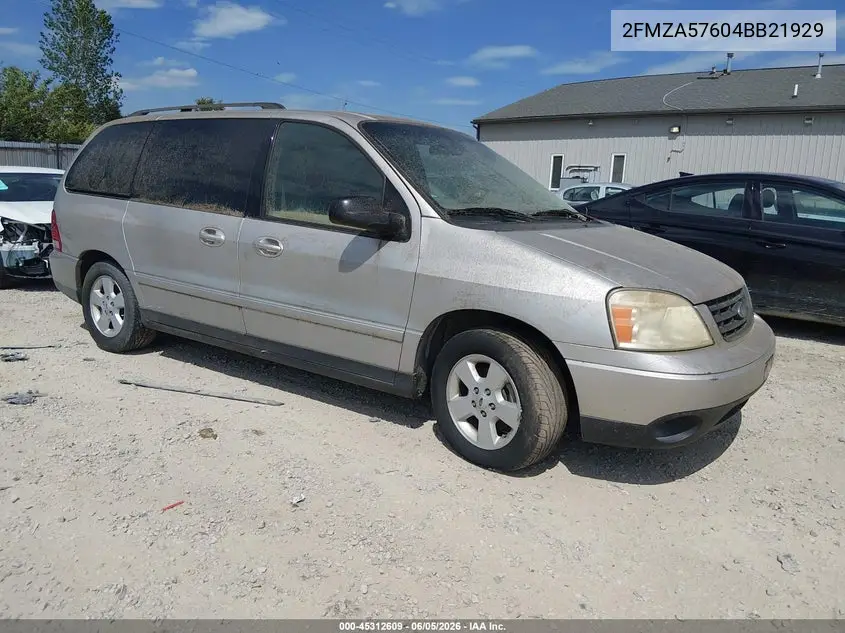 2004 Ford Freestar Ses VIN: 2FMZA57604BB21929 Lot: 45312609