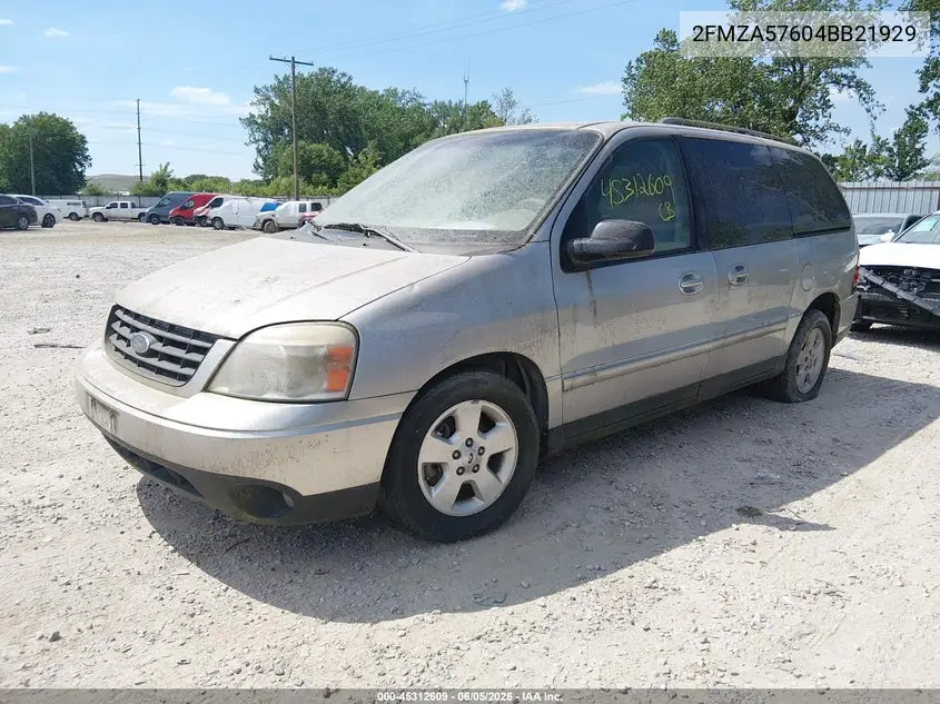 2004 Ford Freestar Ses VIN: 2FMZA57604BB21929 Lot: 45312609