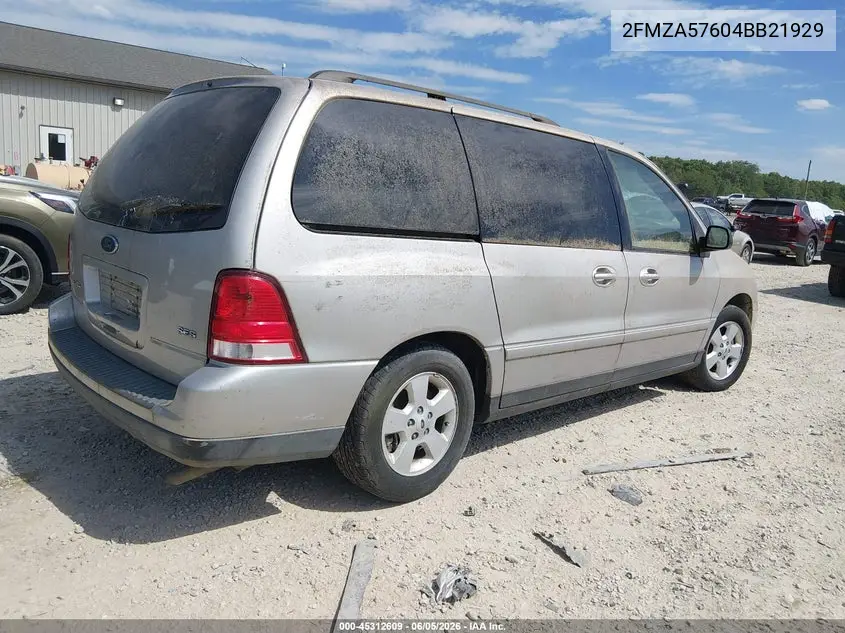2004 Ford Freestar Ses VIN: 2FMZA57604BB21929 Lot: 45312609