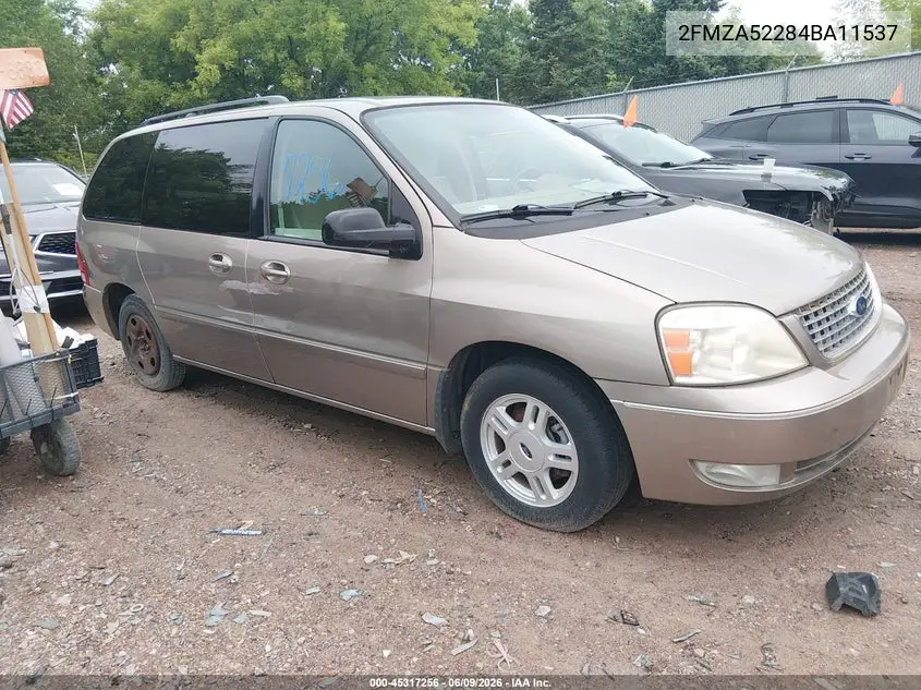 2004 Ford Freestar Sel VIN: 2FMZA52284BA11537 Lot: 45317256