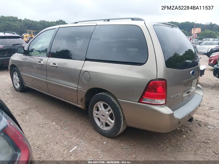2004 Ford Freestar Sel VIN: 2FMZA52284BA11537 Lot: 45317256