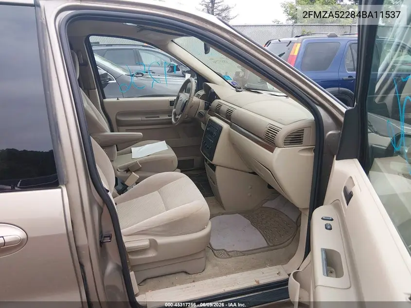 2004 Ford Freestar Sel VIN: 2FMZA52284BA11537 Lot: 45317256