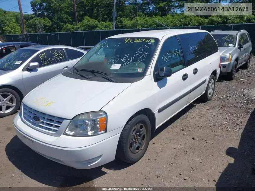 2004 Ford Freestar S VIN: 2FMZA50614BA12678 Lot: 45320518