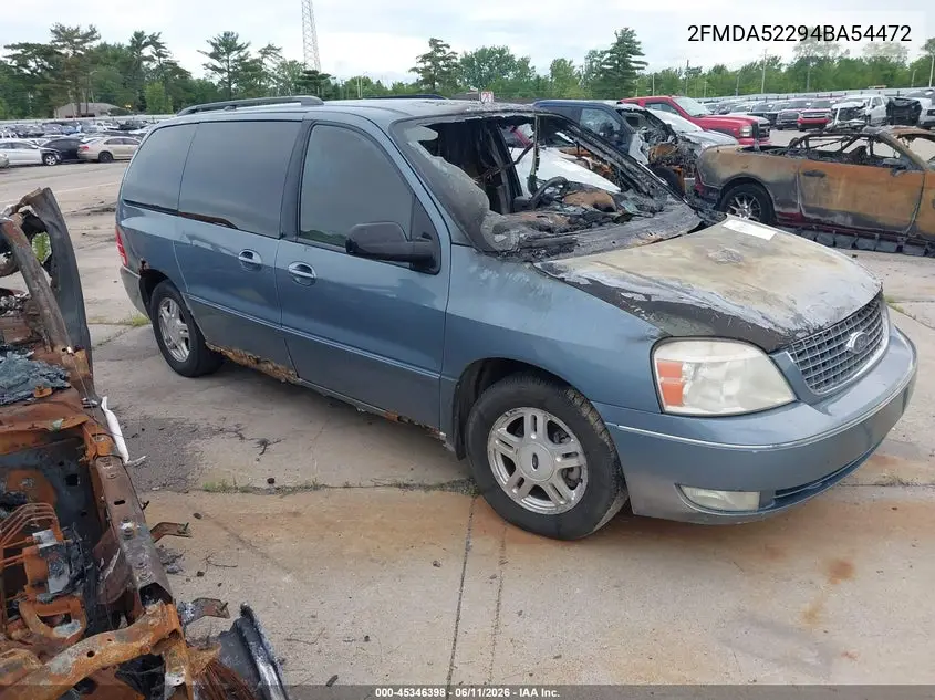2004 Ford Freestar Sel VIN: 2FMDA52294BA54472 Lot: 45346398