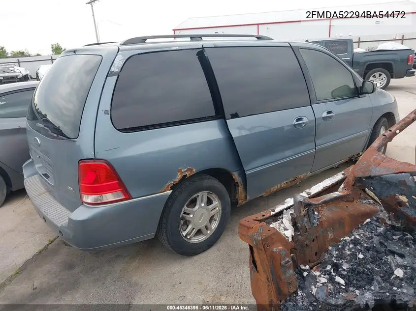 2004 Ford Freestar Sel VIN: 2FMDA52294BA54472 Lot: 45346398