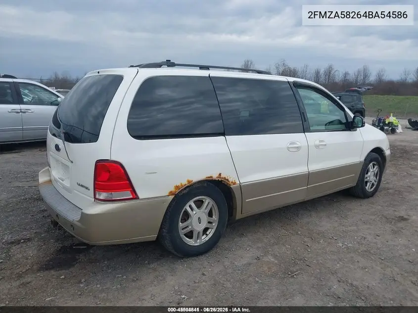2004 Ford Freestar Limited VIN: 2FMZA58264BA54586 Lot: 45504841
