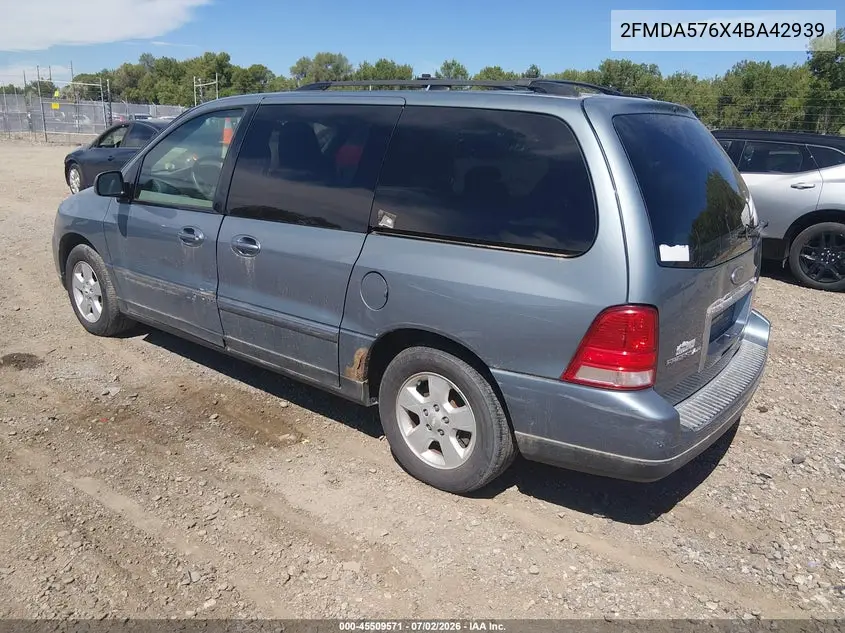 2004 Ford Freestar Ses VIN: 2FMDA576X4BA42939 Lot: 45509571