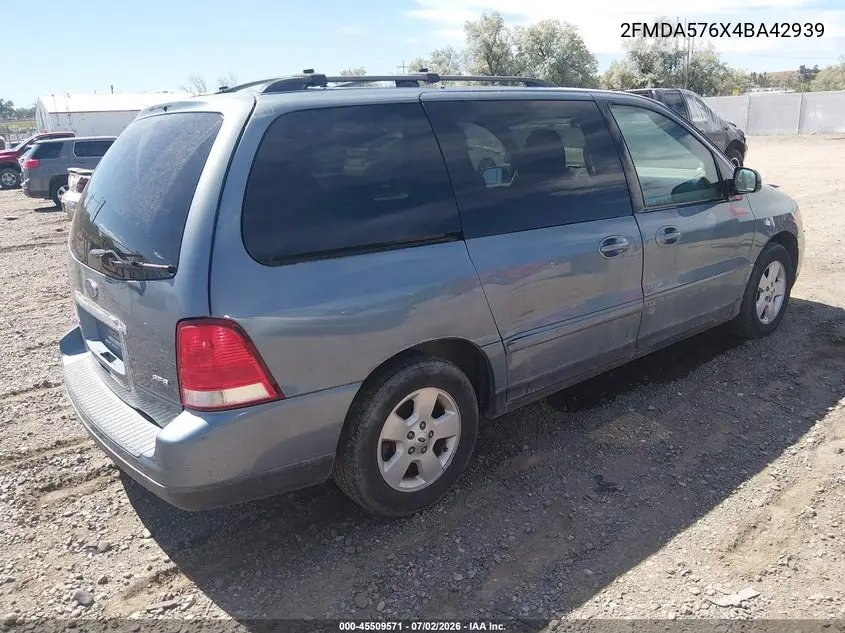 2004 Ford Freestar Ses VIN: 2FMDA576X4BA42939 Lot: 45509571