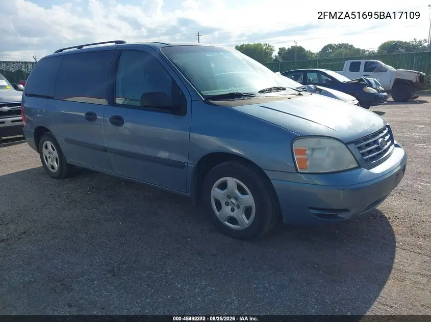 2005 Ford Freestar Se VIN: 2FMZA51695BA17109 Lot: 45492372