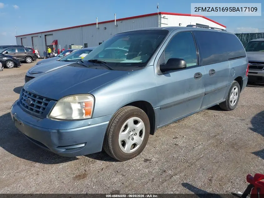 2005 Ford Freestar Se VIN: 2FMZA51695BA17109 Lot: 45492372