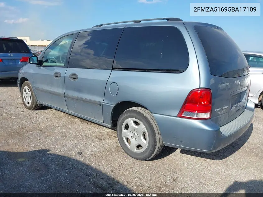 2005 Ford Freestar Se VIN: 2FMZA51695BA17109 Lot: 45492372