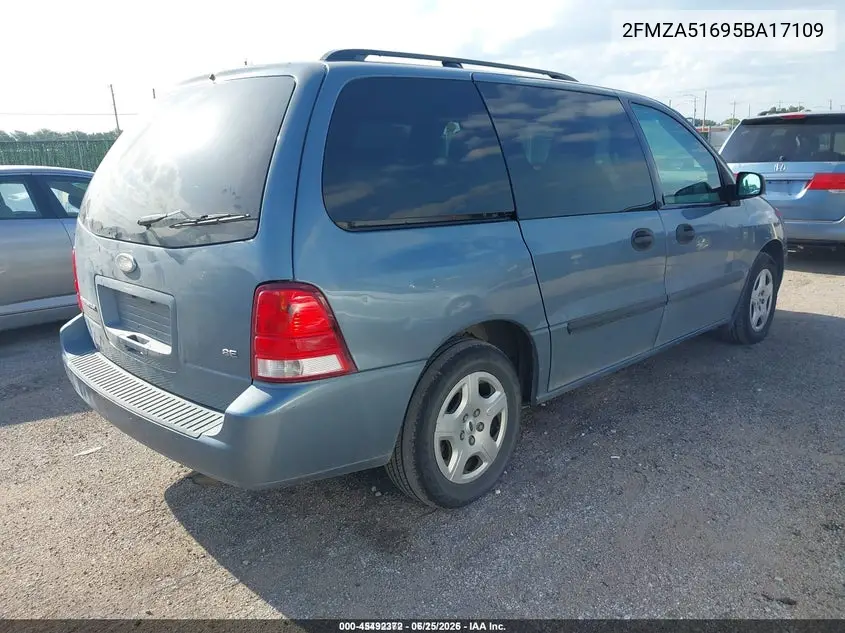 2005 Ford Freestar Se VIN: 2FMZA51695BA17109 Lot: 45492372