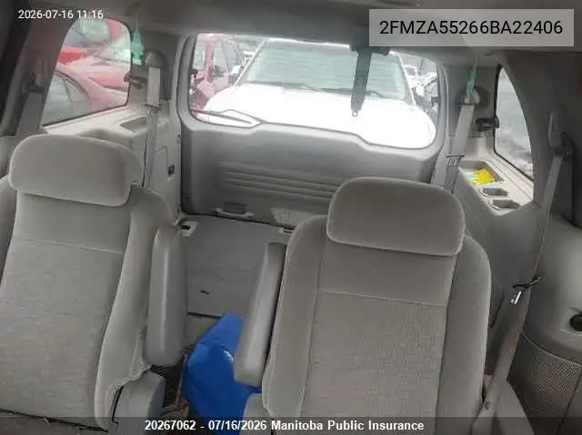 2006 Ford Freestar Se VIN: 2FMZA55266BA22406 Lot: 20267062