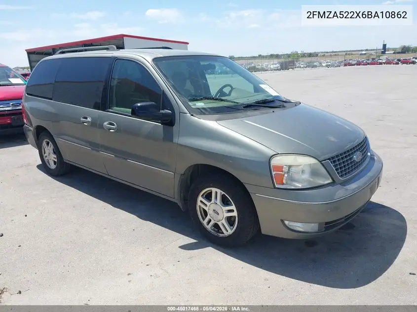 2006 Ford Freestar Sel VIN: 2FMZA522X6BA10862 Lot: 45017468